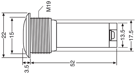 Sirens & Buzzers 12V Vandal Resistant Piezo Buzzer S6113