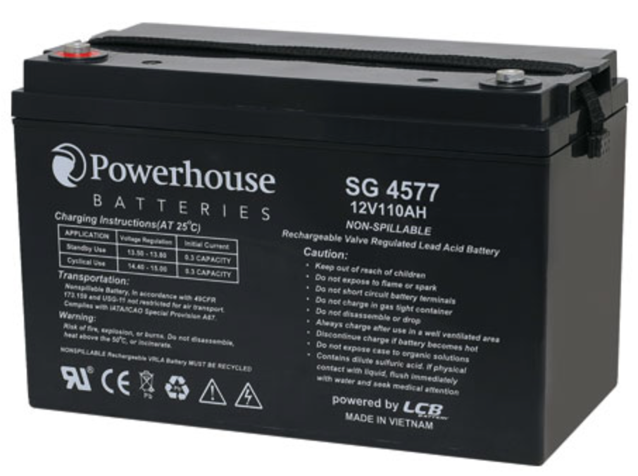 Battery 12V 110Ah Deep Cycle Gel Type (SLA) Battery M8/F17 SG4577