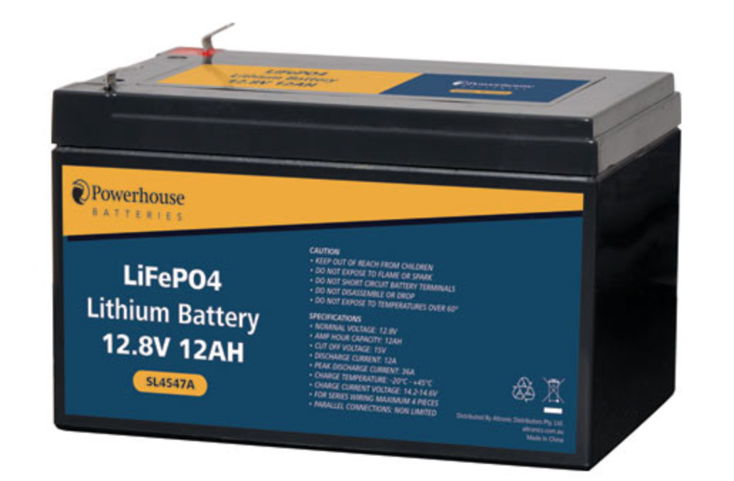Battery 12V 12Ah Lithium LiFePO4 Battery 4.8mm/F1 SL4547A