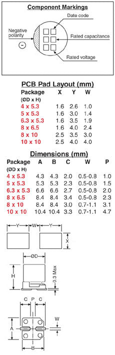 Capacitor 100uF 35V SMD Electrolytic PK 5 R9550