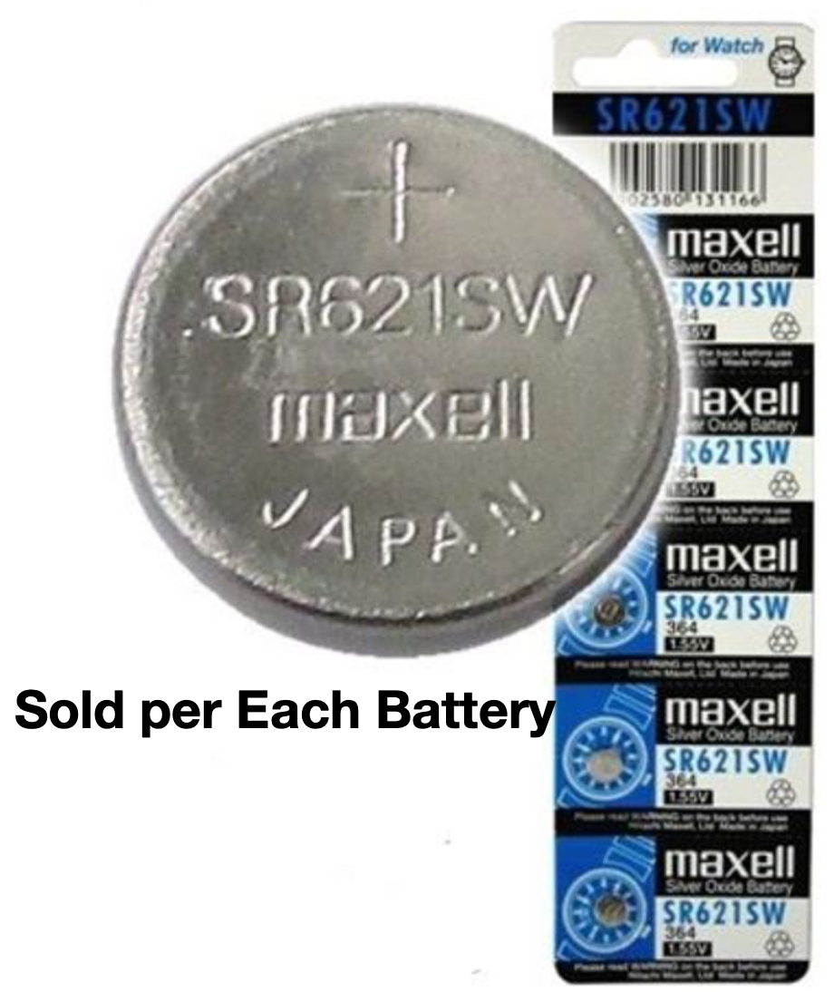 Button Cell Battery Silver Oxide 364 SR621 1.5v Sold Each SR621SW-BP5
