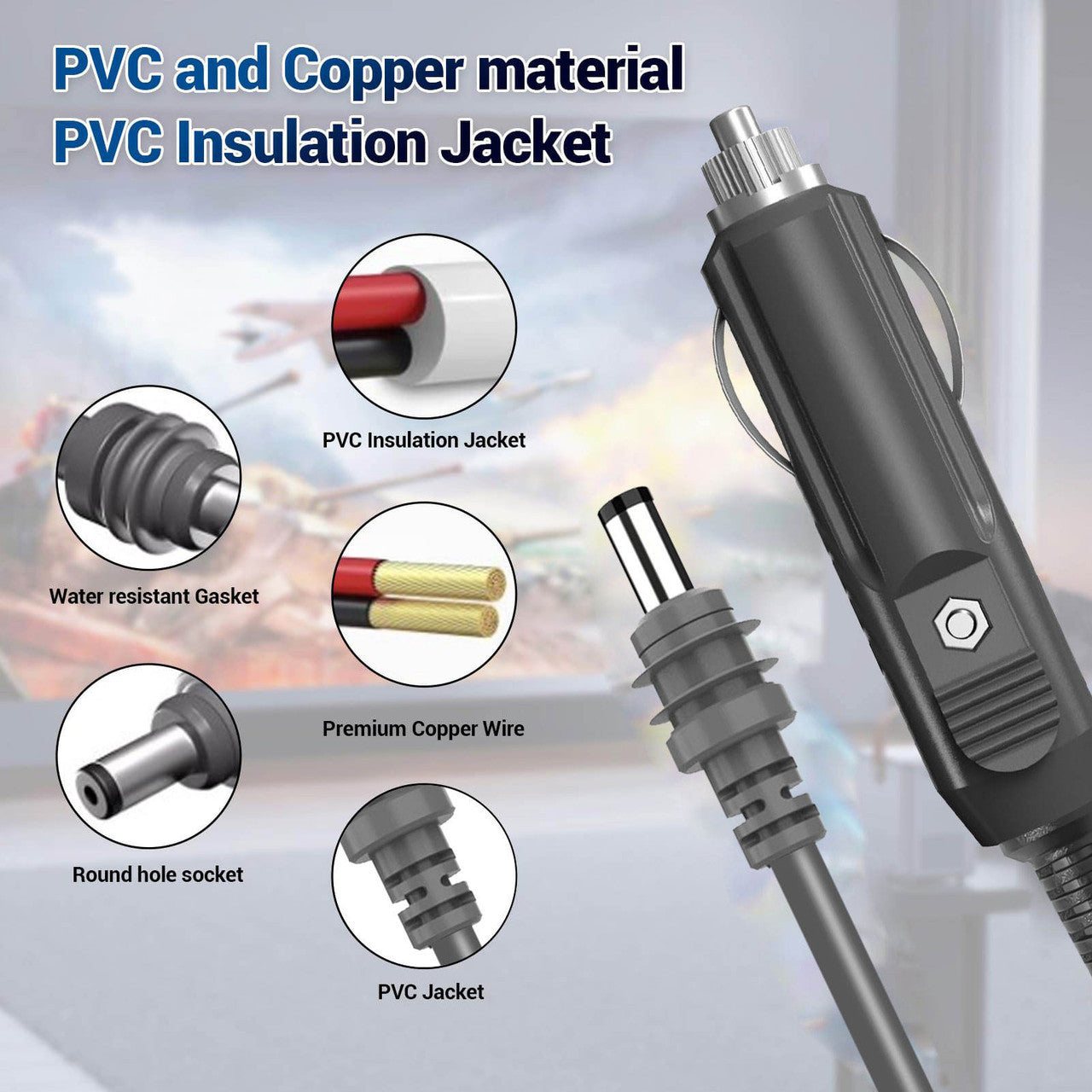 Starbeam Starlink Mini 12/24v DC 3m Cigarette Lighter Power Cable SAT-SB-00077