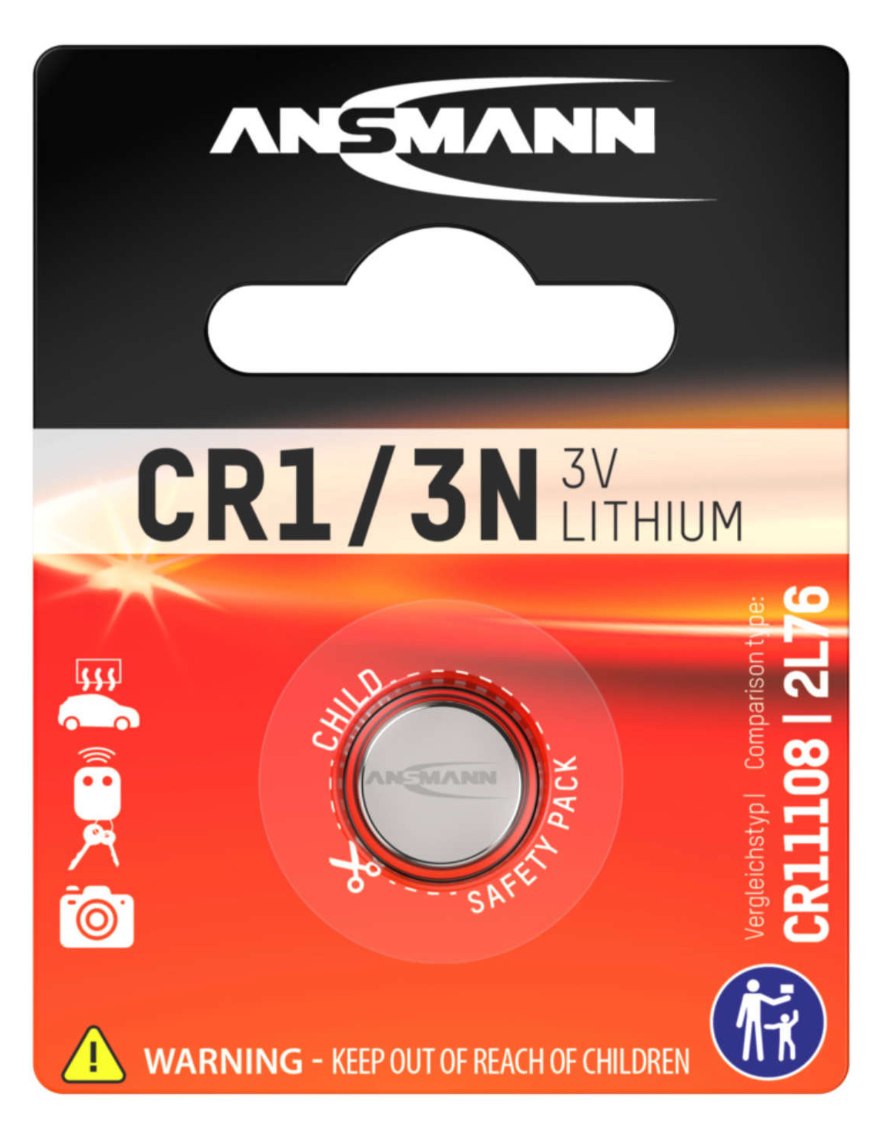 Button Cell Batteries Ansmann CR1/3N 3v Lithium Battery Cr1/3N-Bp1(A)