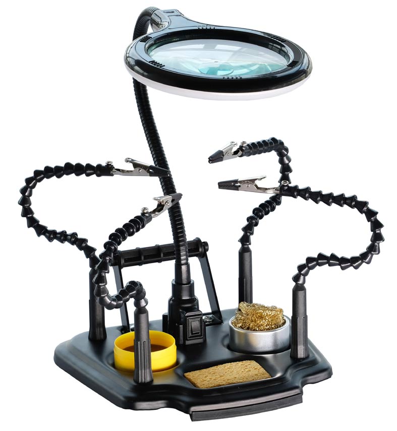 Flexible Helping Hands With LED Magnifier T1463