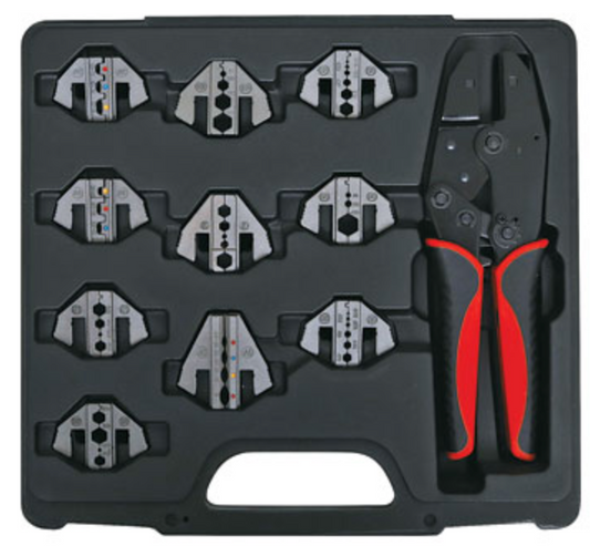 Crimptool Kit Magnetic Ratchet Universal - 10 Jaws T2178A
