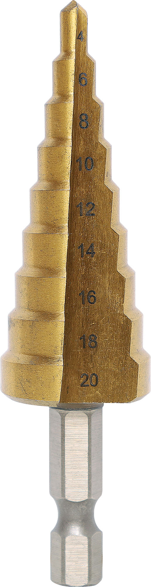 Cutting & Drilling 4 to 20mm / 9 Step Drill Bit T2333