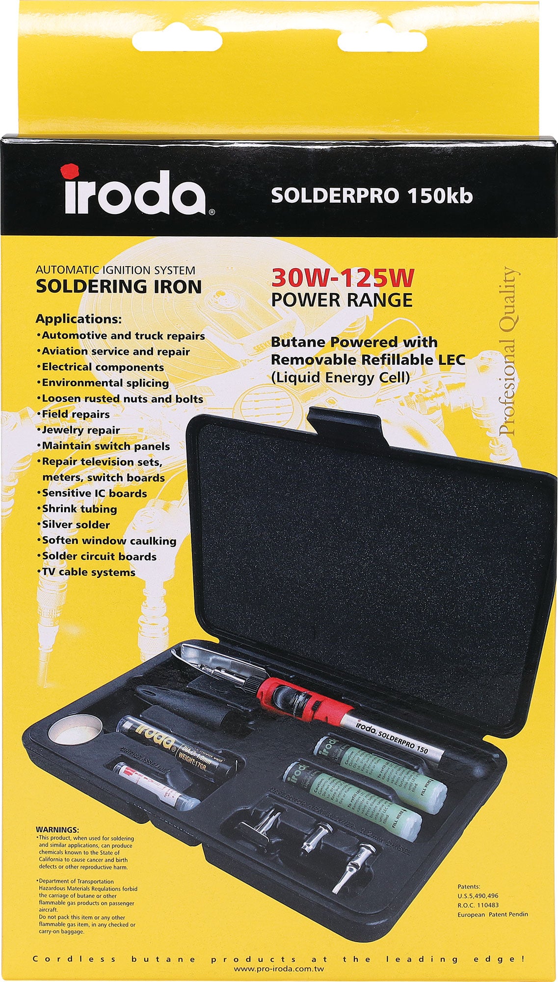Soldering Iron Solderpro 150 125W Gas Kit - Cartridge Powered T2631