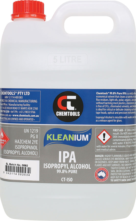 Aerosols & Solvents Isopropyl Alcohol 5 Litre Bottle T3040