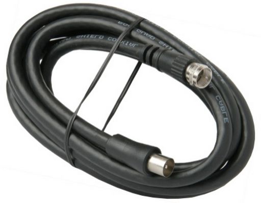 Flylead F Plug To Pal Plug RG59U 3m Black TVL9