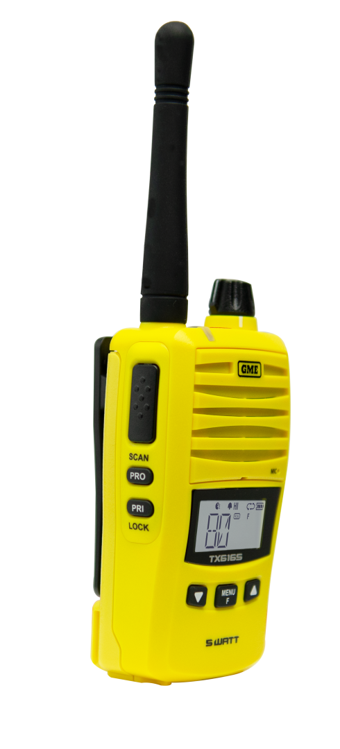 GME UHF 5W Handheld Radio Yellow TX6165XY