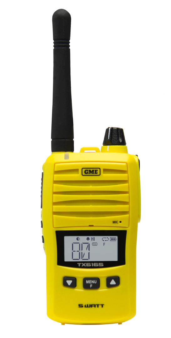GME UHF 5W Handheld Radio Yellow TX6165XY