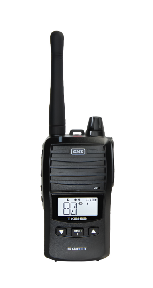 GME UHF 5W Handheld Radio Black TX6165X