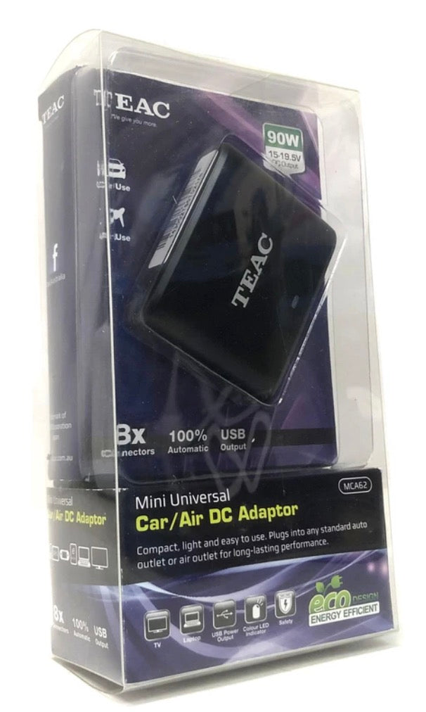 Universal Laptop 12v DC 90w Charger Adapter Auto Voltage Switch 15v - 19.5v MCA62