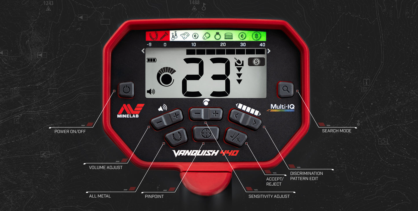 Minelab Vanquish 440 Multi-IQ technology Detector 3820-0002