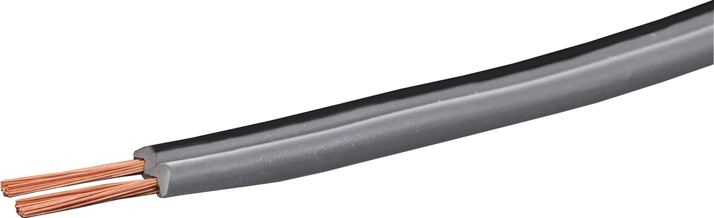 Speaker Cable Light Duty Fig8 24AWG Grey / Black Sold by the Meter W2100