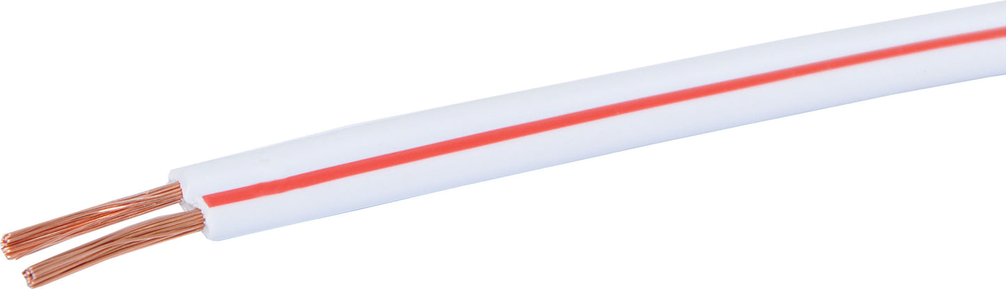 Speaker Cable 18AWG White / Red Sold by the Meter W2124