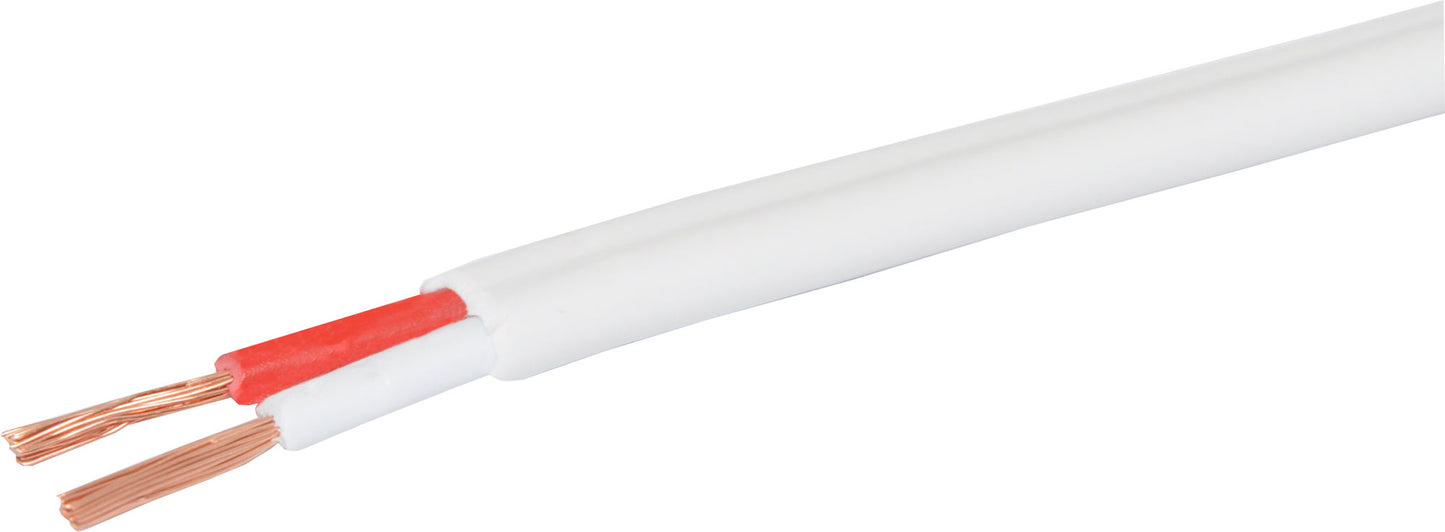Speaker Cable Double Insulated 18AWG White Sold by the Meter W2153