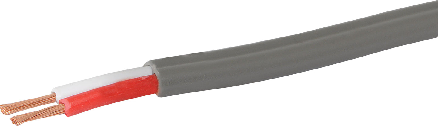 Speaker Cable Dual Insulated 18AWG Fig8 2x24/020 Grey Sold by the Meter W2164
