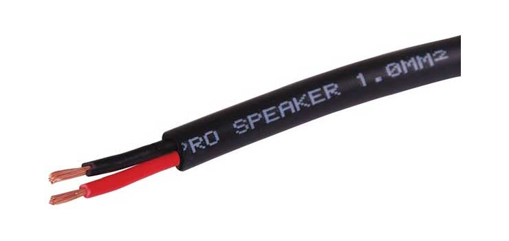 Speaker Cable Double Insulated 17AWG Black Sold by the Meter W2194