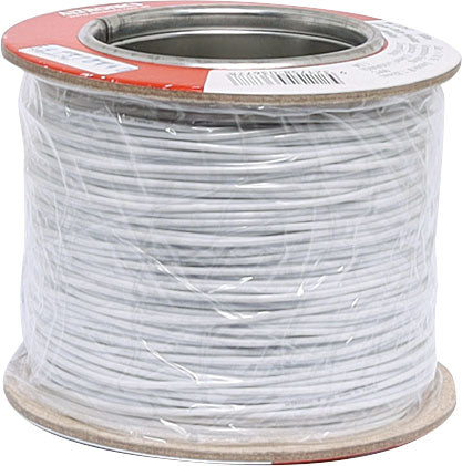 Hook Up Cable 26AWG Tinned Light Duty White W2257