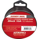 Hook Up Handyman Cable Reel 17AWG Tinned Black 10m W2415
