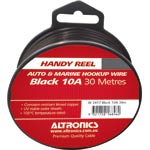 Hook Up Handyman Cable Reel 17AWG Tinned Black 30m W2417