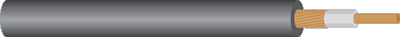 Shielded Cable 1 Core Black Audio Shielded Cable Black Sold by the Meter W3010