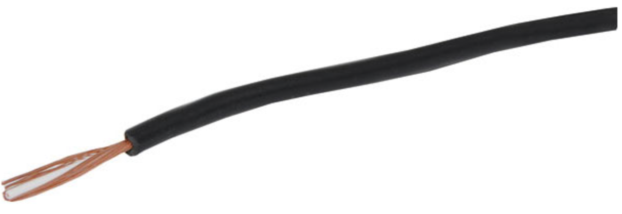 Shielded Cable 1 Core Black Audio Shielded Cable Black Sold by the Meter W3010