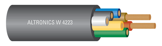 Power Cable 16AWG 7 Core 10A Trailer Cable Black Sold by the Meter W4223
