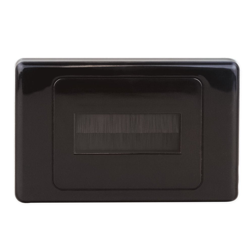 Wall Plate Brush Entry Black WPCBRUSHB