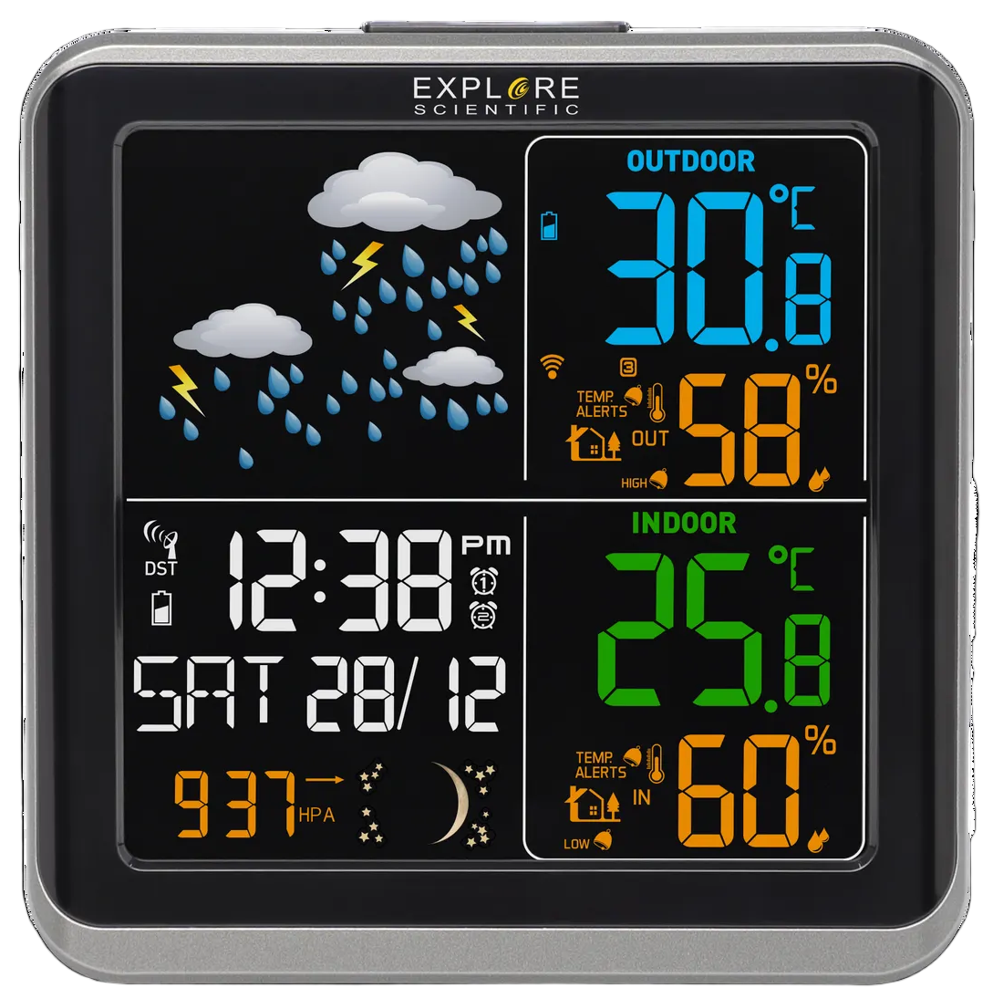 Explore Scientific Weather Station Wide View Colour WSH4008C