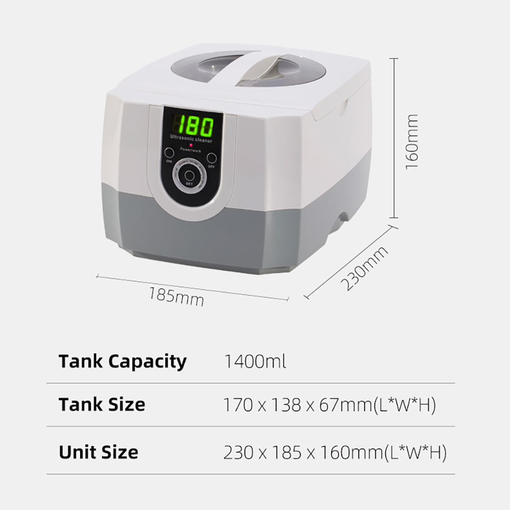 Ultra Sonic Cleaner 70W Digital Display 1400ml X0109