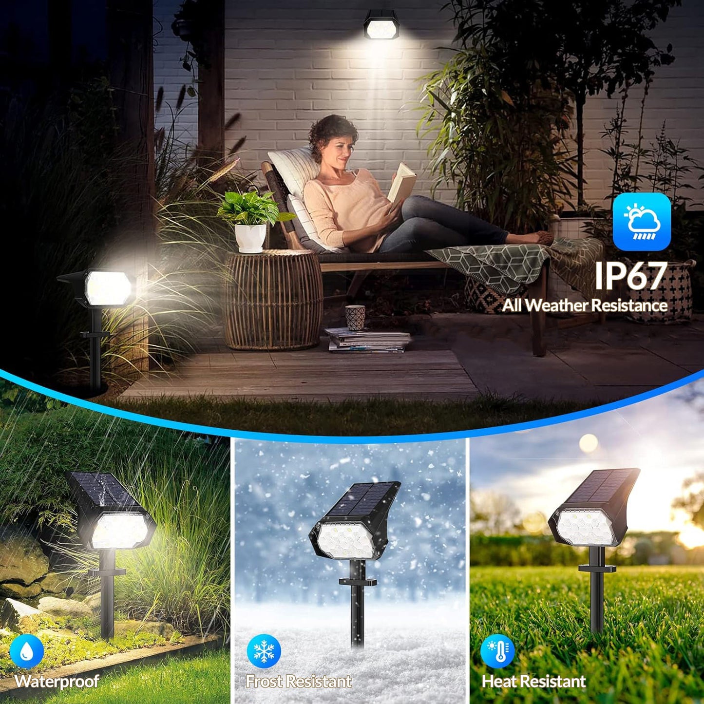 LED Lighting 6W Outdoor Wall/Garden Solar Spotlight X2385