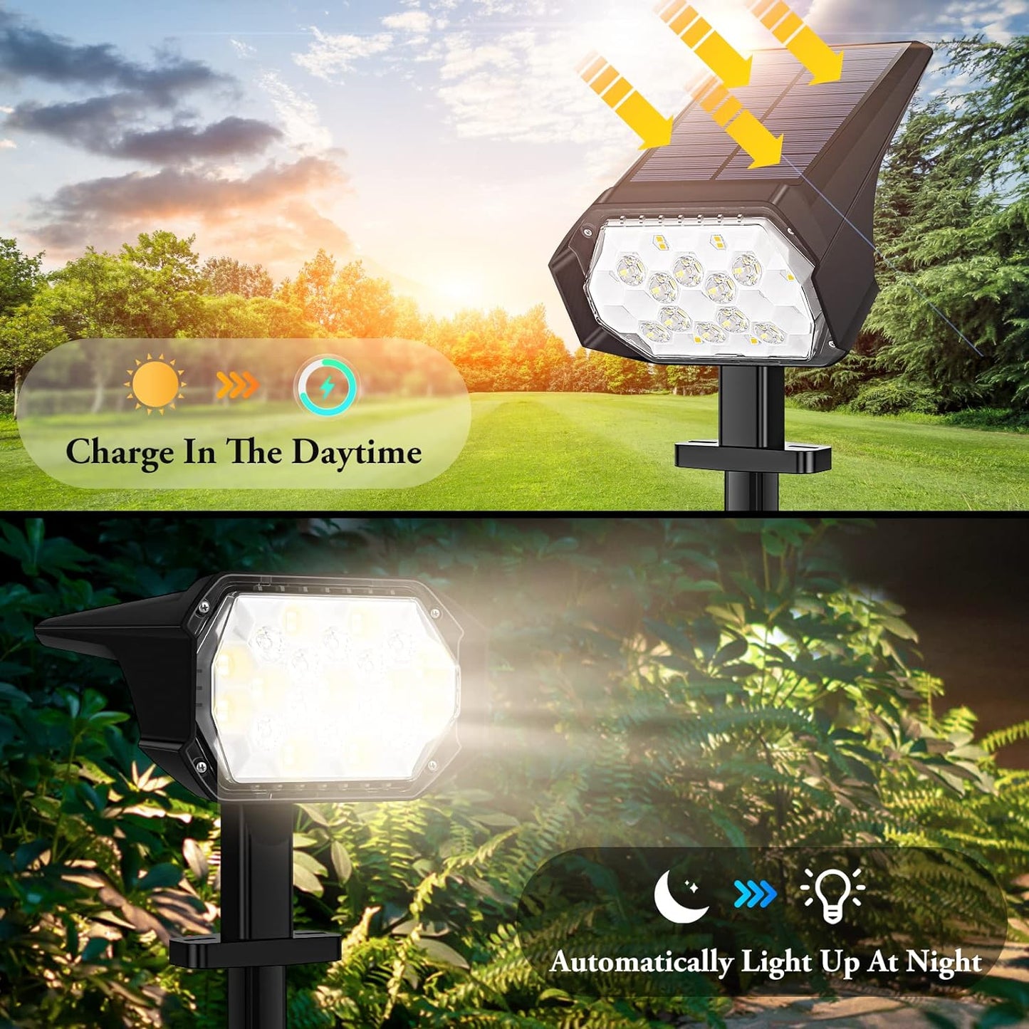 LED Lighting 6W Outdoor Wall/Garden Solar Spotlight X2385