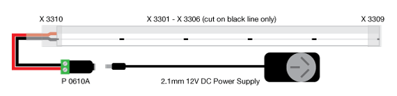 LED Strip Lighting 12V Neon Flex IP65 Blue X3305