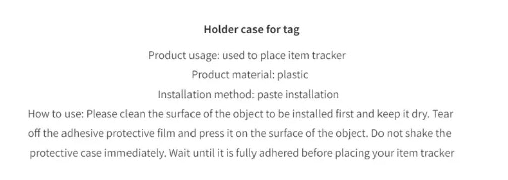 Airtag Case - (2pcs) Rugged Waterproof Plastic Adhesive Case XY44589