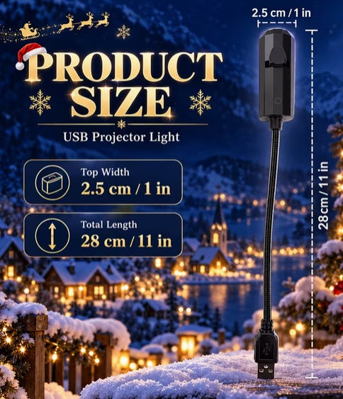 Christmas Projector Light with 10 Interchangeable Slides USB T46M6W662V8