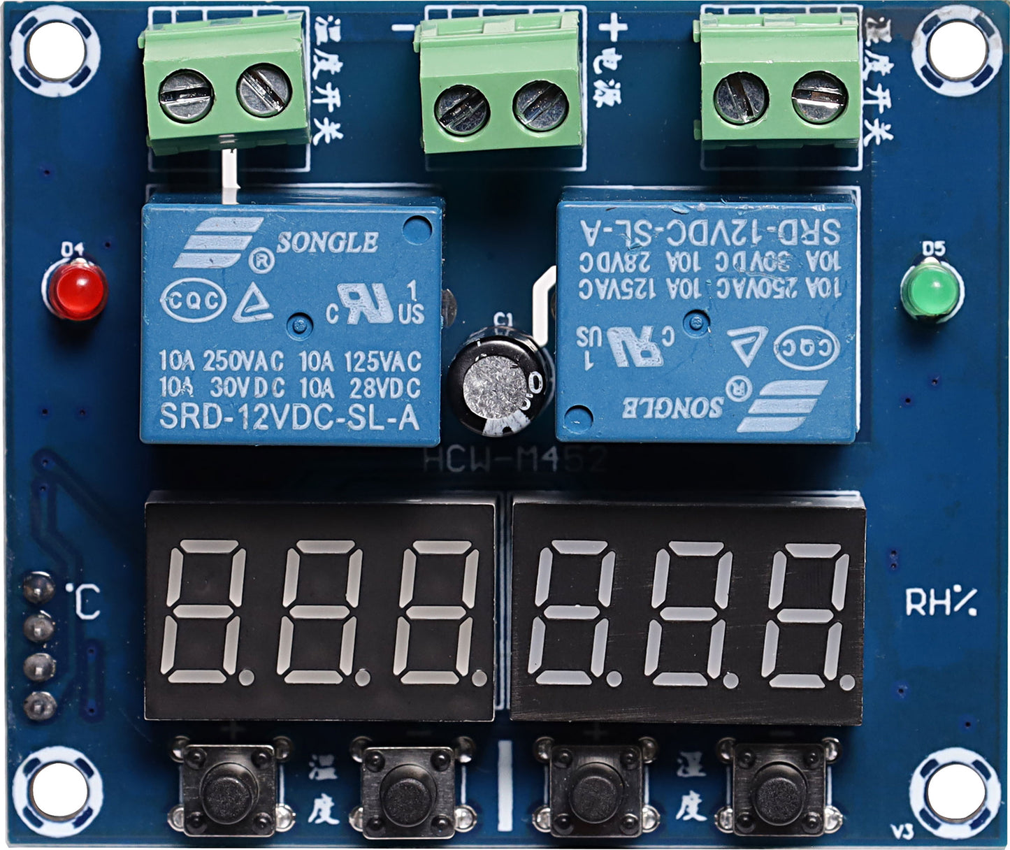 Arduino XH-M452 Dual Output Temperature & Humidity Control Board Z6497