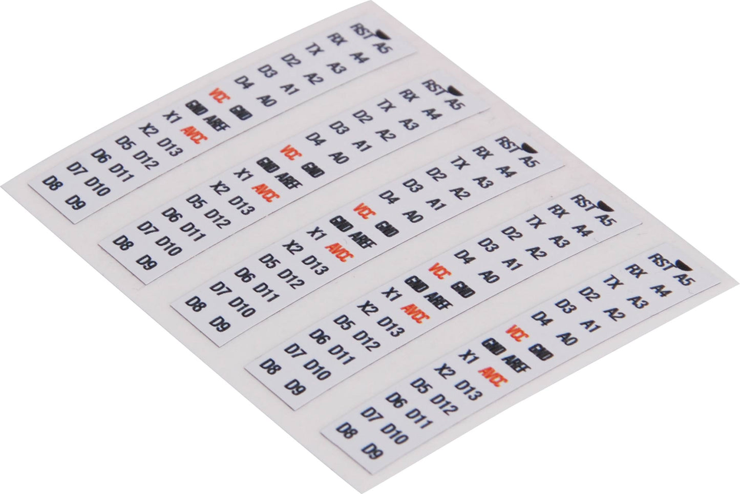 Arduino ATmega328P Vinyl Pinout Stickers - 5 Pack Z9950