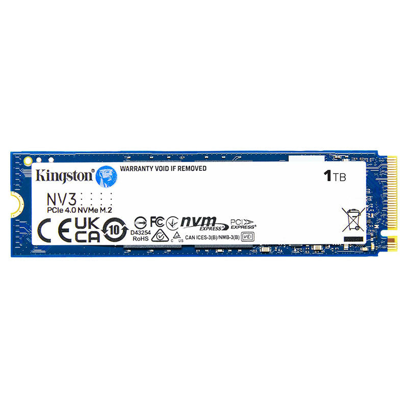 Kingston NV3 1TB M.2 NVMe SSD (PCIe 4.0 x4, Gen4, 2280) HBK-SNV3S-1TB-P