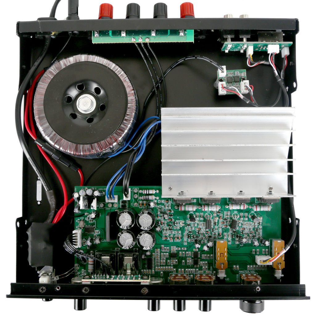 Accento Stereo Amplifier 2x20WRMS Bluetooth USB 2xmic Inputs Phono Input ADA41BT