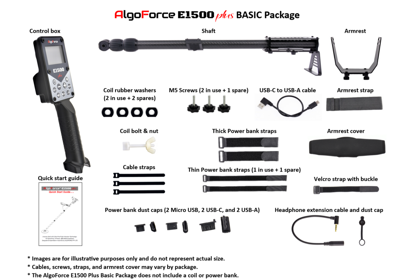 AlgoForce E1500 Plus Gold Detector Basic Package E1500+BP