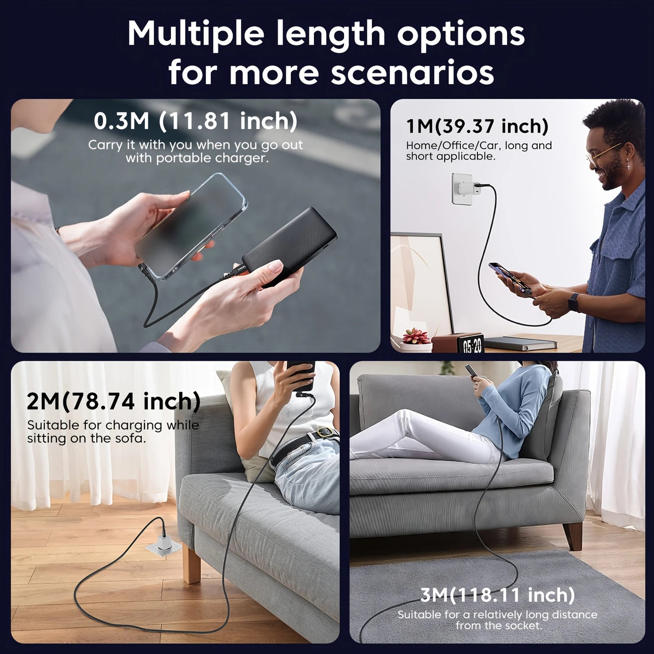 USB-C Right Angle To USB-C Braided Cable Pd100w Fast Charging Green 2m CU569942/G2M
