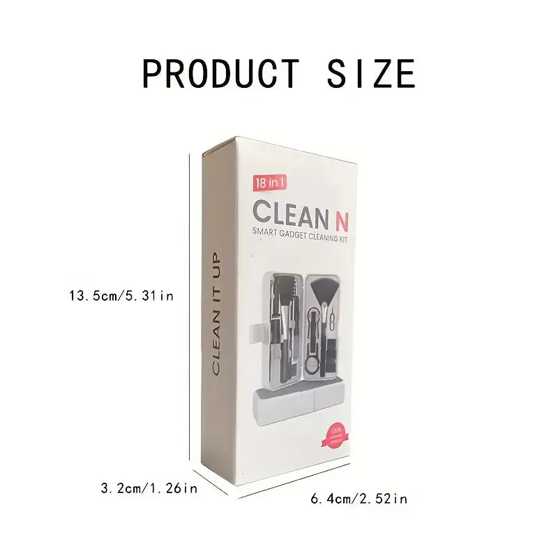 Cleaning Tool Set 18-in-1 Multi-function Small Cleaning Tools In Case KW50754