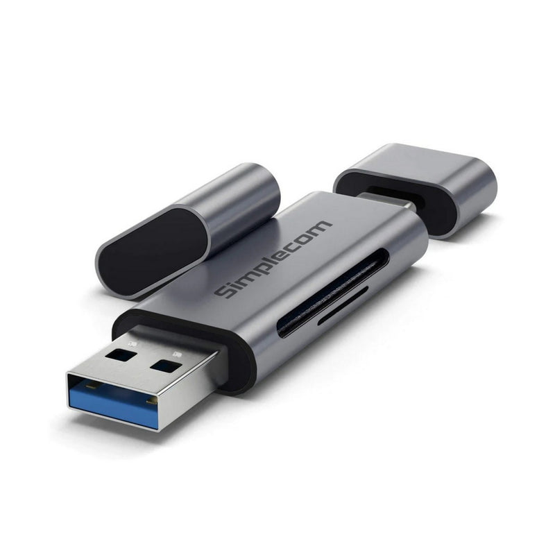 Simplecom Superspeed USB-C and USB-A SD/microSD Card Reader Usb 3.2 Gen 1 USSI-CR402