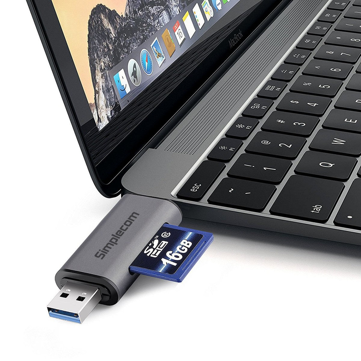 Simplecom Superspeed USB-C and USB-A SD/microSD Card Reader Usb 3.2 Gen 1 USSI-CR402
