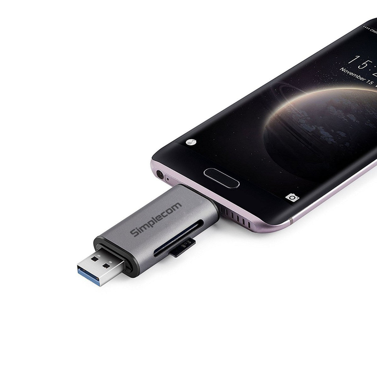 Simplecom Superspeed USB-C and USB-A SD/microSD Card Reader Usb 3.2 Gen 1 USSI-CR402