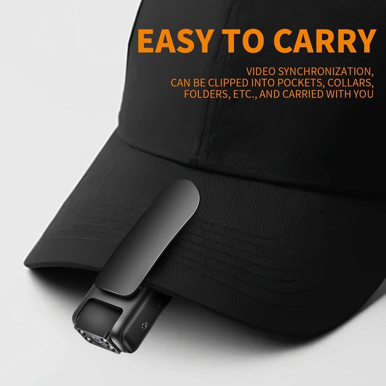 Camera Body-worn 1080p 90° Rotating Lens - Night Vision, Wide Angle, Loop Recording FW526700