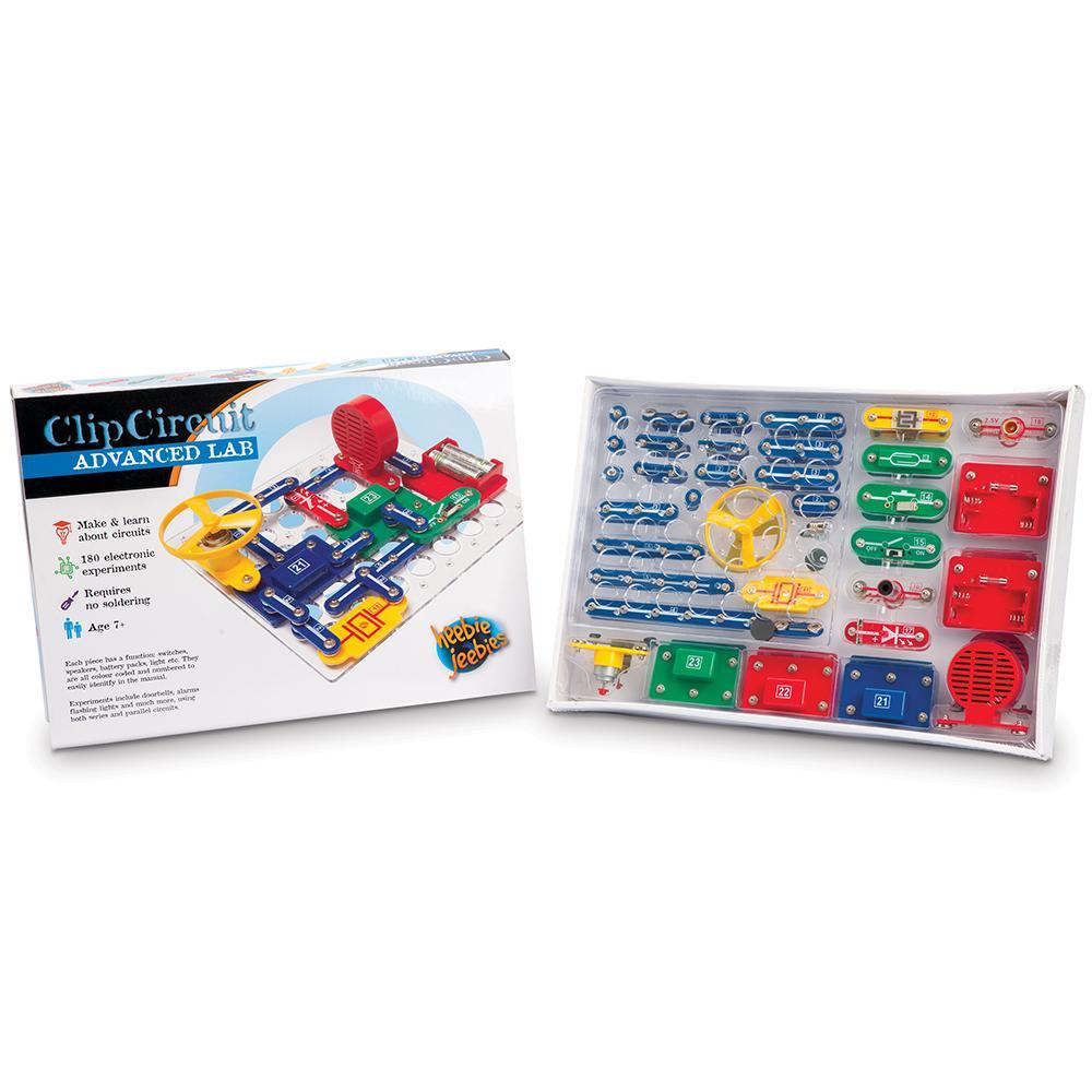 HEEBIE JEEBIES Clip Circuit Advanced Lab 180 Electronic Experiments Kit HJ-0180