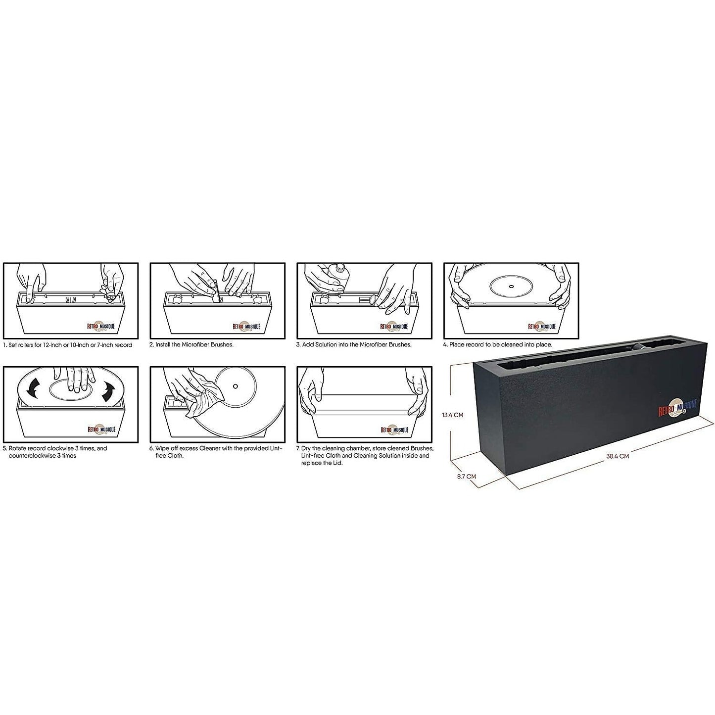 Retro Musique Vinyl Cleaning System KXRM01